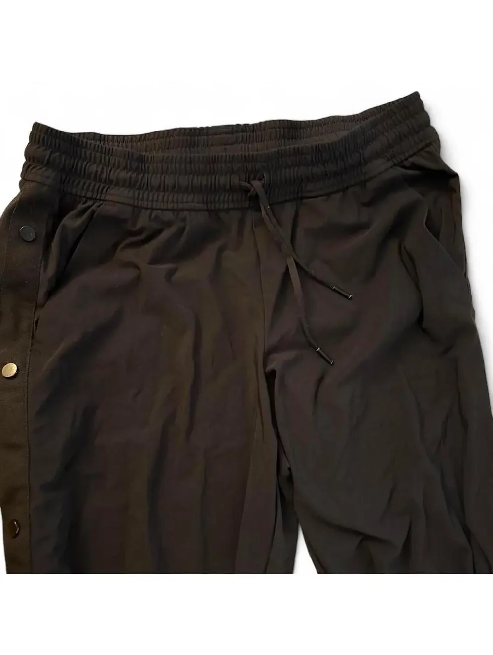 Athleta Black cargo pants with adjustable waist and drawstring size S